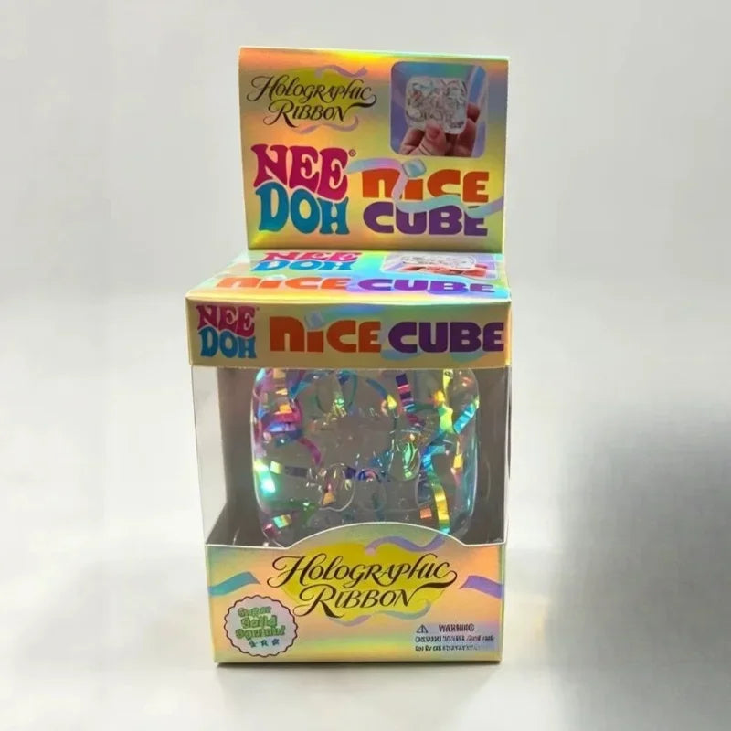 NeeDoh Holographic Ribbon Sensory Squeeze Toy – Stretch, Knead & Anxiety Relief Fidget