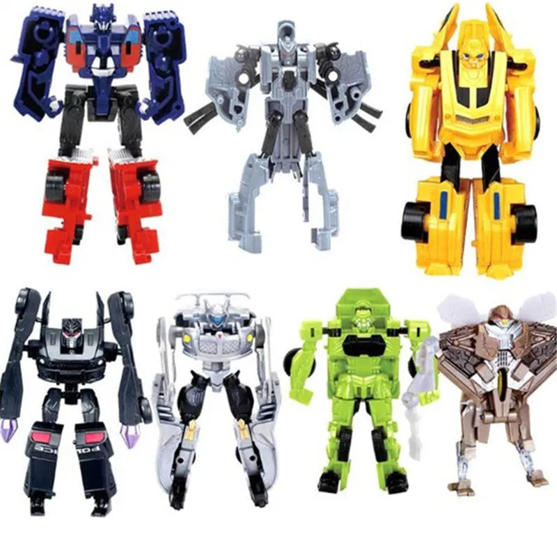 Mini Transformation Robot Car Toy – Anime Deformation Helicopter Figure for Kids