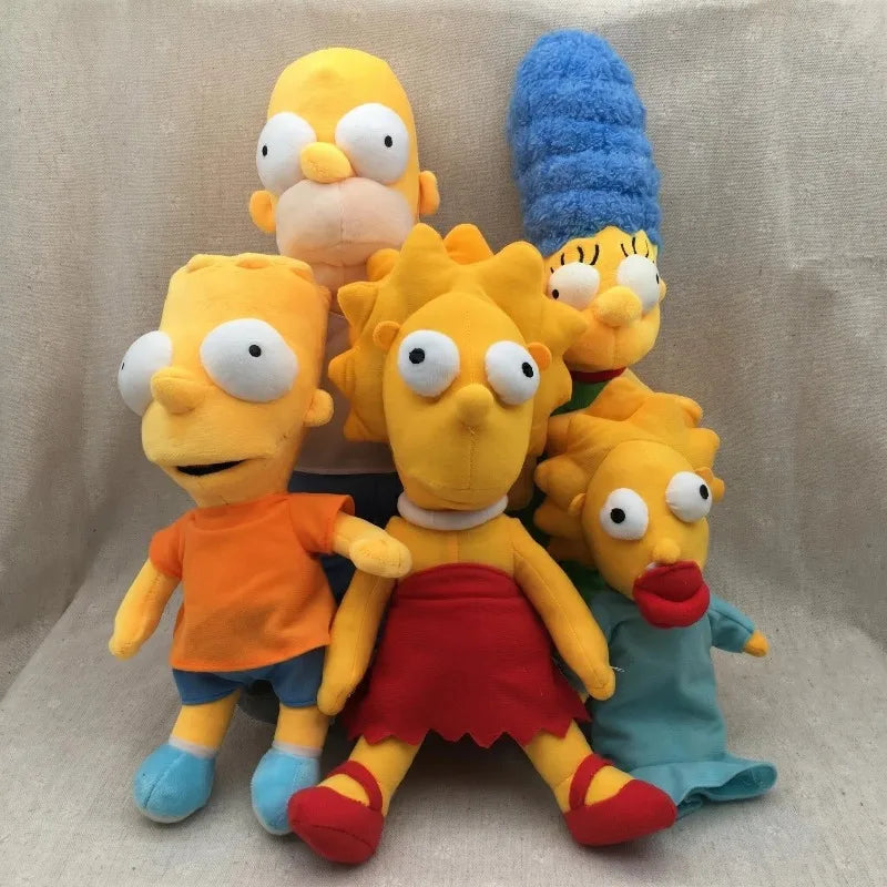 The Simpsons Family Plush Toys – Bart, Homer, Marge, Lisa & Maggie Stuffed Dolls