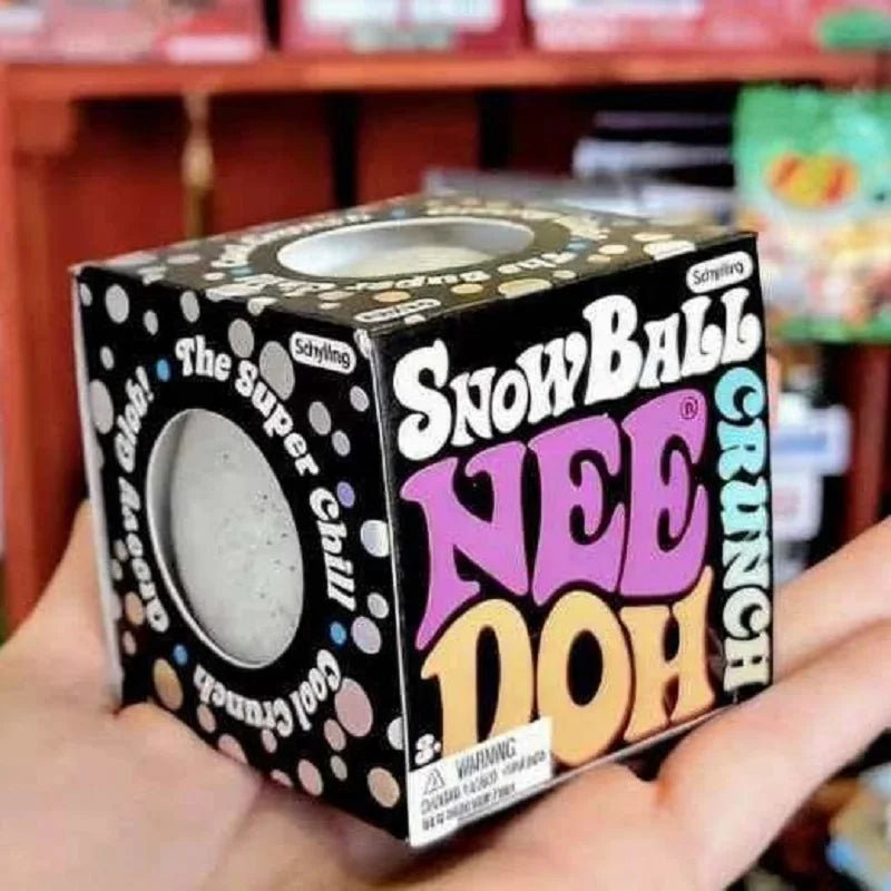 NeeDoh Snow Ball Sensory Squeeze Toy – Crunch, Pinch & Stress Relief Fidget