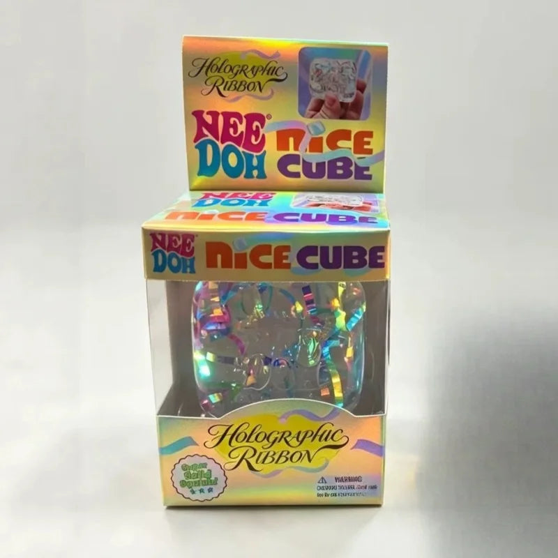 NeeDoh Holographic Ribbon Sensory Squeeze Toy – Stretch, Knead & Anxiety Relief Fidget