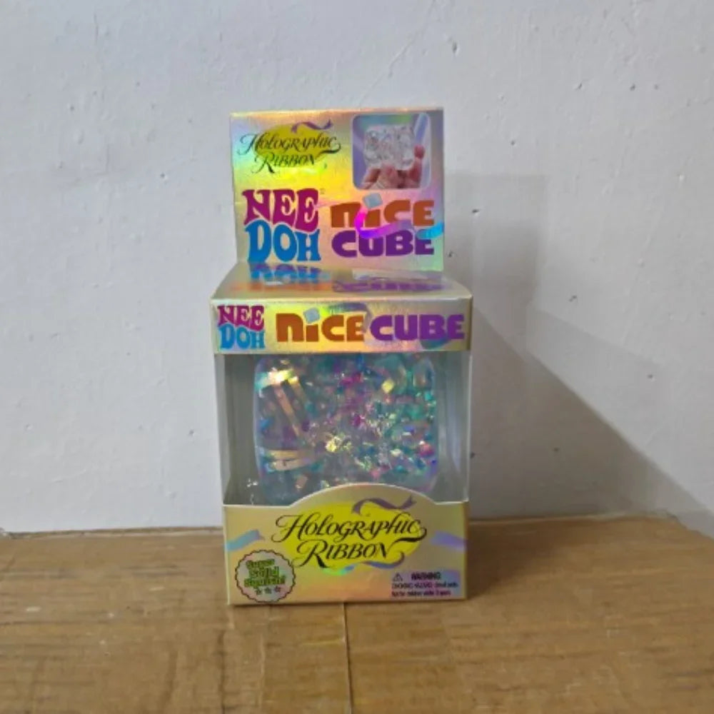 NeeDoh Holographic Ribbon Sensory Squeeze Toy – Stretch, Knead & Anxiety Relief Fidget