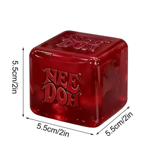 NeeDoh Nice Cube Stress Relief Sensory Toy – Soft Squeeze Fidget Cube