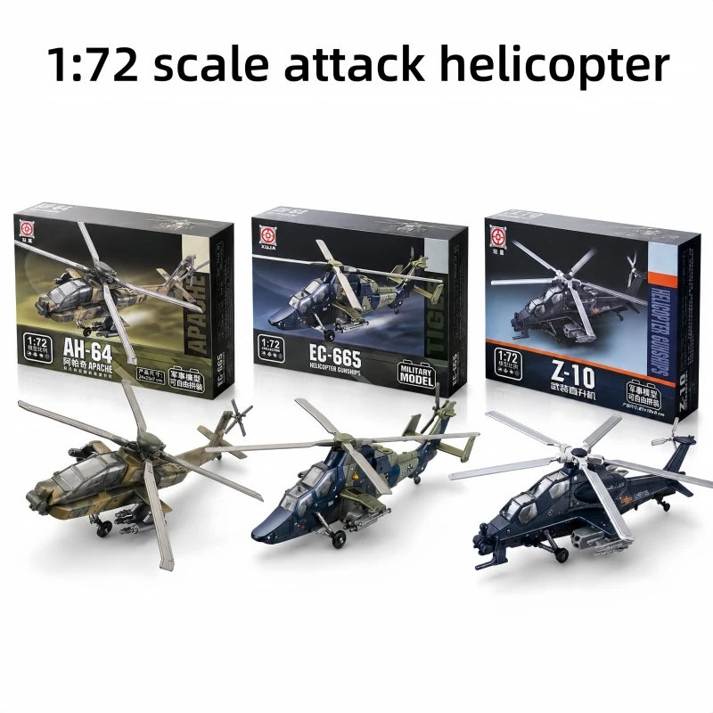 1/72 Military Helicopter Building Blocks – AH-64 / EC-665 / Z-10 DIY Model Kit