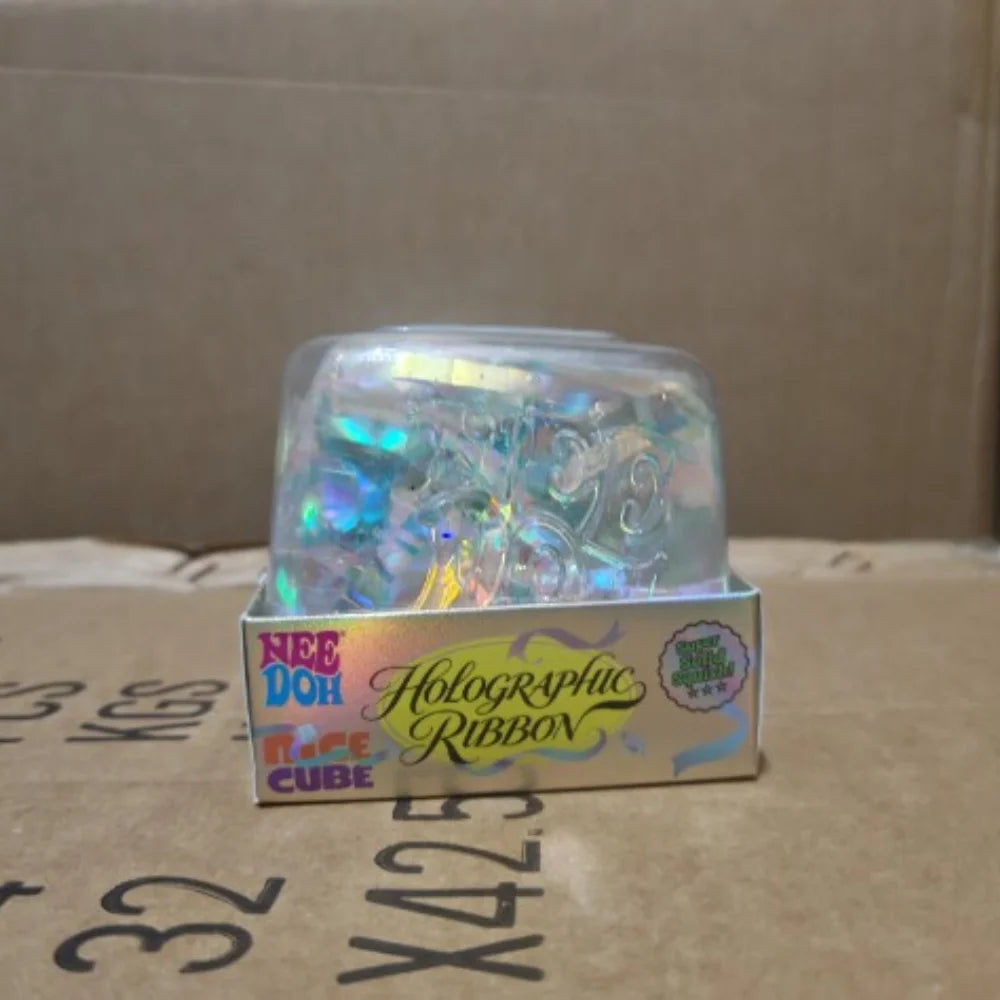 NeeDoh Holographic Ribbon Sensory Squeeze Toy – Stretch, Knead & Anxiety Relief Fidget