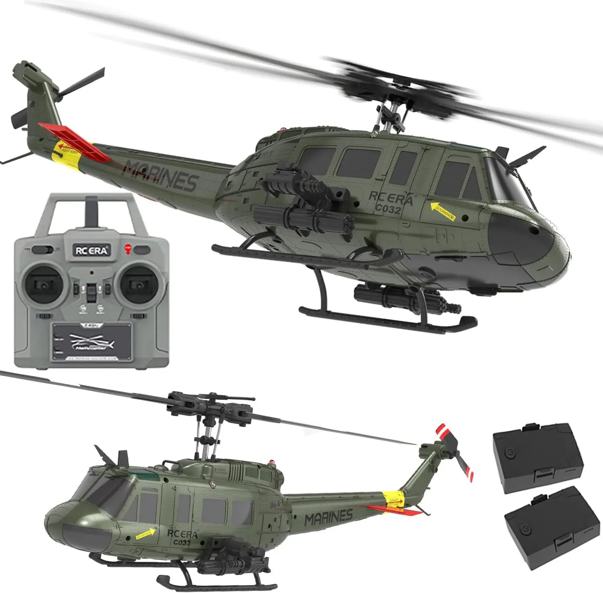 C170 AH-64D Remote Control Helicopter – 1/48 Scale Brushless Motor for Adults