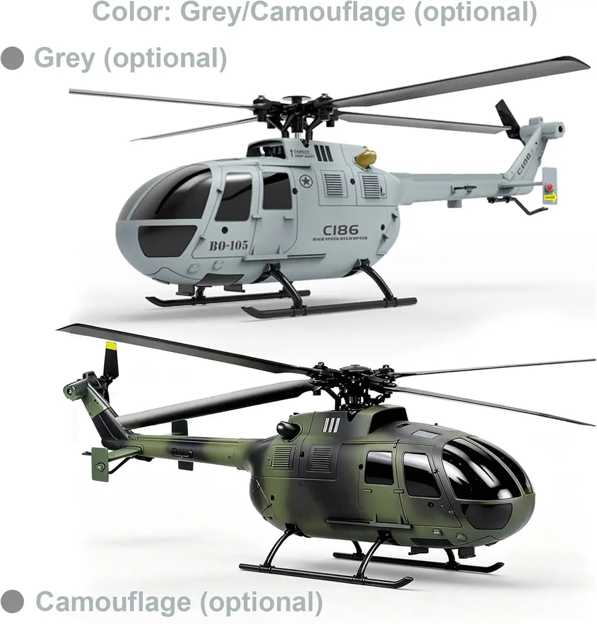 C170 AH-64D Remote Control Helicopter – 1/48 Scale Brushless Motor for Adults