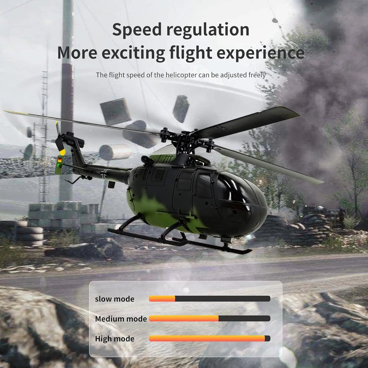 C170 AH-64D Remote Control Helicopter – 1/48 Scale Brushless Motor for Adults