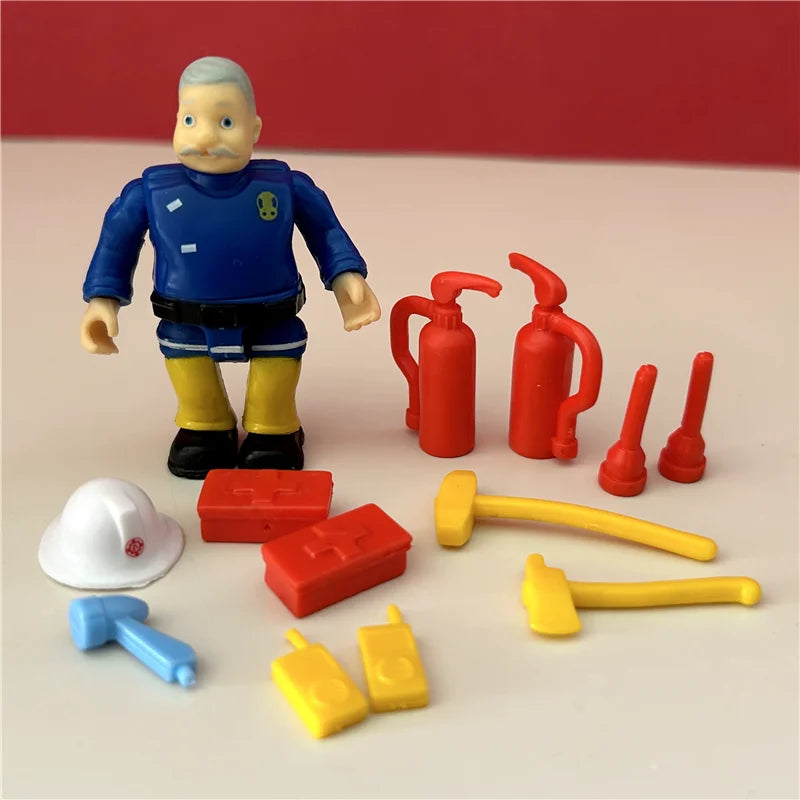 Fireman Sam Action Figure – 6cm Poseable PVC Cartoon Character Toy for Kids