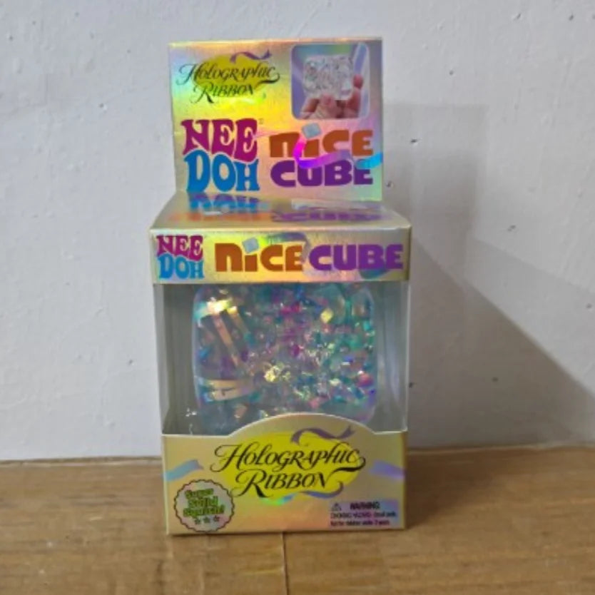 NeeDoh Holographic Ribbon Sensory Squeeze Toy – Stretch, Knead & Anxiety Relief Fidget